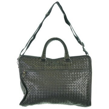 Bottega Veneta Intrecciato Woven Leather Briefcase Black
